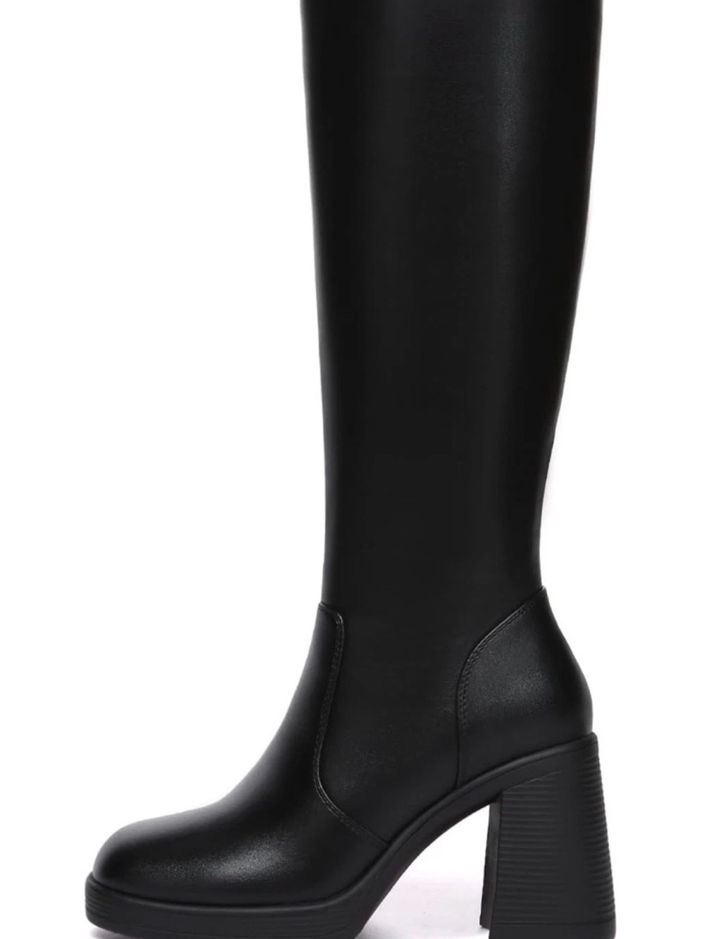 BOUWNO NEW Black Knee High Women’s Chunky Boots size 9 - Picture 13 of 15